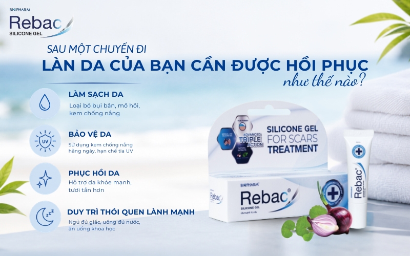 làn da cần  được phục hồi sau chuyến  đi như thế nào