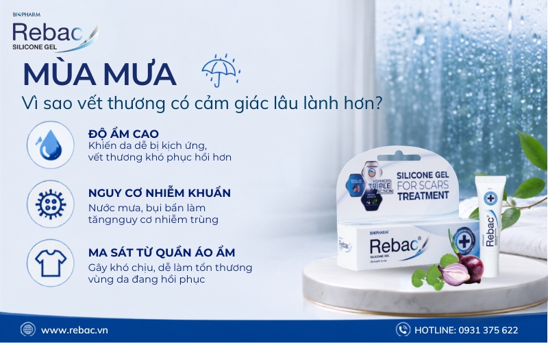 nguyên nhân khiến da lâu lành hơn vào mùa mưa