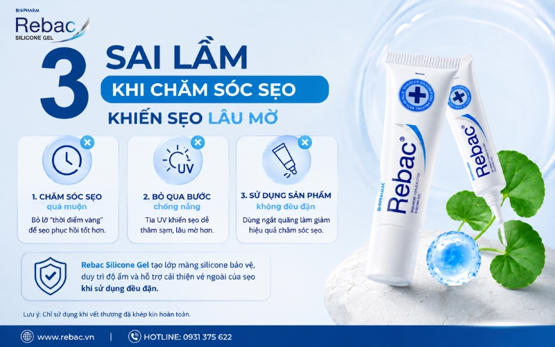 3 sai lầm làm cho sẹo nhiều hơn